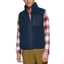 Bass Outdoor Men&#39;s Coastal Fleece Full-Zip Vest in Dress Blue-Large - £28.32 GBP