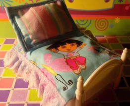 Dora the Explorer Sheet Pillow A fits Fisher Price Loving Family Dollhouse Beds - £7.81 GBP