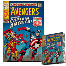 Avengers Starring Captain America! 3D Lenticular 300pc Jigsaw Puzzle Multi-Color - £19.64 GBP