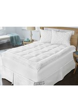 Loft-Restoring Hypoallergenic Fiberbed Topper White Queen Cover - $700.68 MXN
