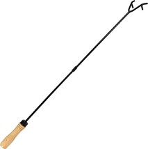 The Sunnydaze Steel Fire Pit Poker Stick With Wood Handle Is A 32-Inch L... - £31.41 GBP