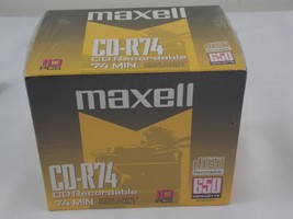 Maxell CD-R74 CD Recordable, 650 Megabyte 74 Minute 1 pack of 10 pcs. NEW - $17.99