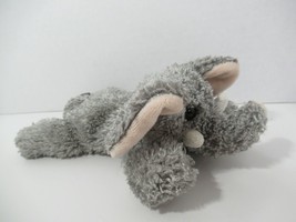 Old Navy plush gray elephant beanbag cream ears lying down stuffed animal - £7.11 GBP