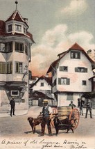 Switzerland~Ein Stuck Altes LUZERN-DOG Milk CART~1905 Tinted Photo Postcard - £6.95 GBP