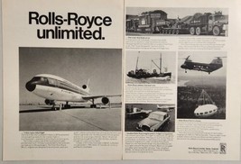 1970 Print Ad Rolls-Royce Engines Lockheed TriStars,Boeing Helicopter Derby,Eng - £14.16 GBP