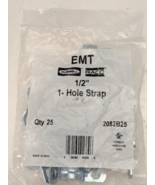 RACO 2082B25 Strap, EMT, 1/2-Inch Trade Size, (1) Hole, Steel, 25-Pack,Gray - $10.89