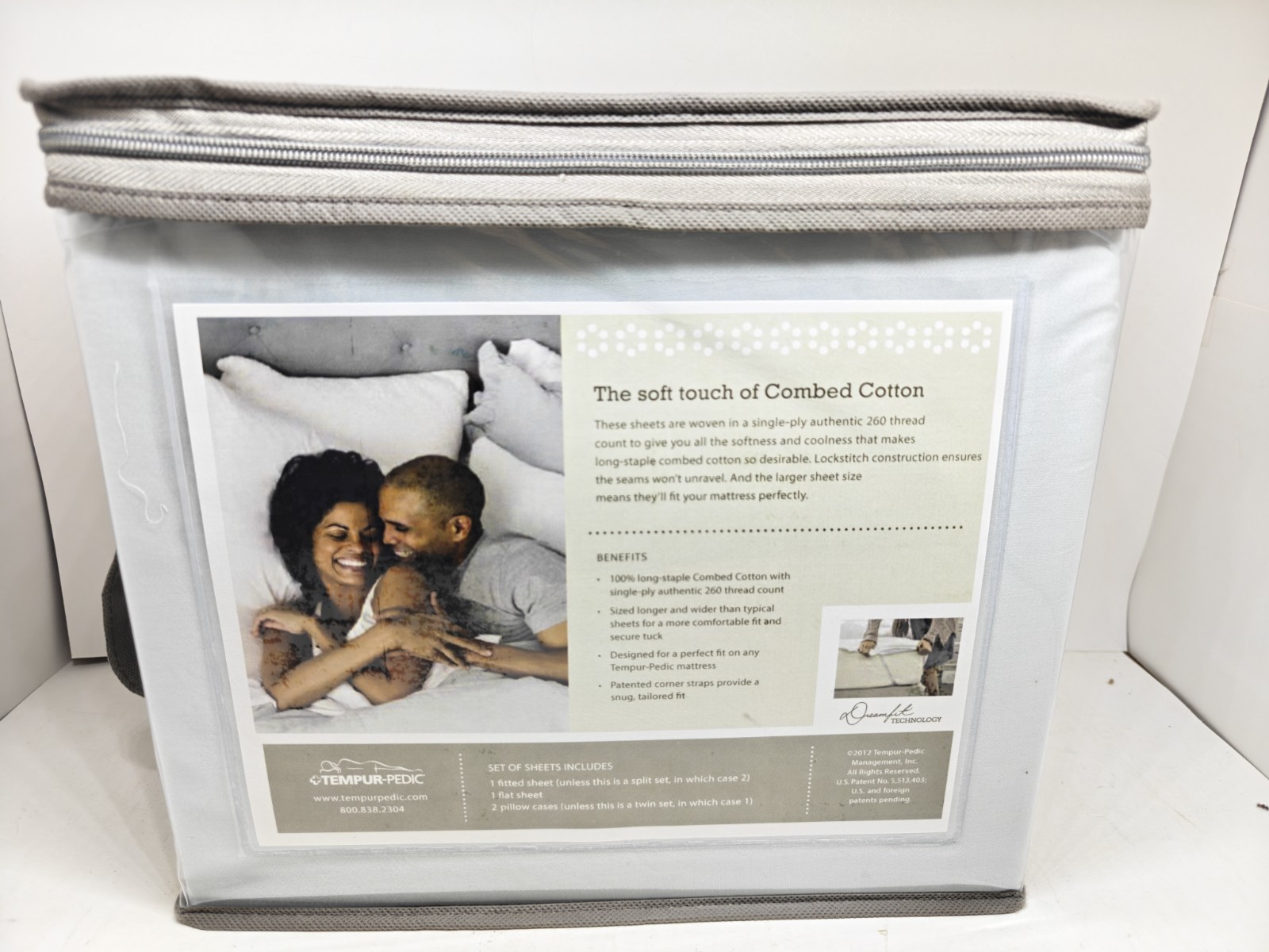 Tempur-Pedic Dream Fit Sheet Set Split California King New Sky Blue 100% Cotton Item image 4