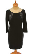 Muse for Boston Proper Women&#39;s Classic Black Sequins Party Cocktail Dress Size 8 - £18.42 GBP