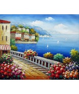 20x24 inches Mediterranean  stretched Oil Painting Canvas Art Wall Decor... - $69.37 CAD