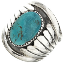 Navajo Sterling Silver TURQUOISE RING Mens s9-13 Classic Native American - £146.36 GBP+
