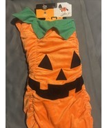 Pumpkin Adjustable Dog Cat Costume Vest Hyde &amp; EEK! Boutique, Size Medium - $10.77