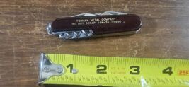 Forman Metal Company Stainless Steel Multi Tool Pocket Knife Maroon 6 Fu... - $14.85
