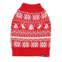 Bark Box Dog Sweater Red and White Size XL Christmas Reindeer Snowflakes Barkbox - £20.78 GBP