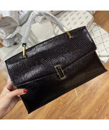 Large Capacity Gradient Scale Crocodile Pattern Soft Snakeskin Python Pa... - £63.42 GBP