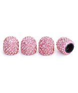 Pink Crystal Rhinestone Tire Valve Caps - Bling Car Accessories - $7.99
