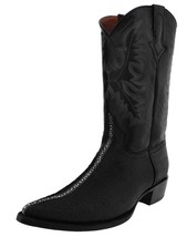 Mens Cowboy Boots Rodeo Dress Black Stingray Print J Toe Botas Hombre Size 13.5 - $138.59