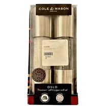 Cole and Mason Oslo Precision Salt Pepper Mills Set Stainless Steel Adjust Grind - £49.03 GBP