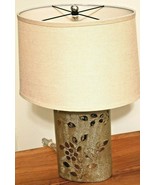 Highlited Golden Floral Spotted Matte Gold Finish Apply Table Lamp w/ Shade - £46.74 GBP