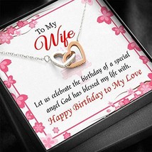 Wife Love Card, Love and Happiness, Wife Gift, Inseparable Love Pendant 18k Rose - £39.66 GBP