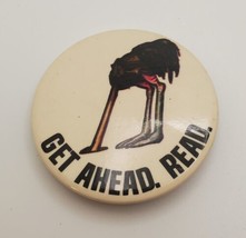 Get Ahead. Read. Vintage 80s Library Pin Button Reading Awareness Pinback - $16.63
