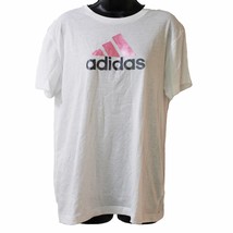 adidas Ladies&#39; Size Small Aeroready Relaxed Fit T-Shirt, White Logo  - $13.99