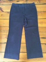 Lands End Navy Blue Cotton Polyester Blend Flat Front Casual Dress Pants... - $24.99