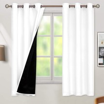 Bgment Thermal Insulated 100% Blackout Bedroom Curtains With Black, 2 Panels). - £25.86 GBP