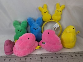 Just Born Peeps Chick Rabbit Plush Pink Yellow Blue Green Stuffed Animal Toy - £16.78 GBP