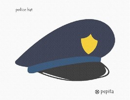Pepita Needlepoint Canvas: Police Hat, 10&quot; x 6&quot; - £39.39 GBP+