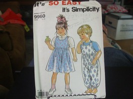 Simplicity 9960 Toddler&#39;s Overalls &amp; Jumper Pattern - Size 1/2-3 Chest 1... - £10.50 GBP