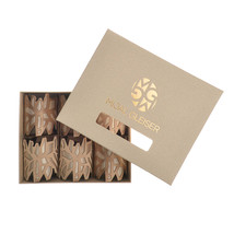 Mijal Gleiser Laser Cut Fabric Napkin Spum Fabric &amp; Napking Rings Set of 6 - £31.96 GBP+