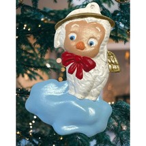 Angel Lamb on Cloud Christmas Tree Ornament Vintage Handpainted Ceramic - £9.71 GBP