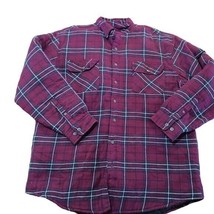 Wolverine Flannel Shirt Construction Gear Diamond Quilted Lining Maroon Size XLT - £18.39 GBP