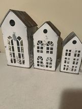 Decorative House Sitters in distressed White metal - SALE image 3