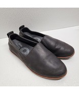 Sorel Ella Flats Women&#39;s 7 Black Leather Slip On Round Toe Casual Loafer - $466.49 MXN