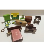 Vtg Antique 10pc Lot Miniature Dollhouse Furniture - $262.35 MXN