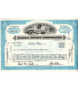 Vintage General Motors Stock Certificate Blue - £4.79 GBP