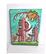 Spirit of the Woods and Thunderbird Painting Oil on Canvas Signed by Artist - €125,33 EUR