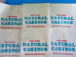 SIX  NATURAL Sausage Casings Hog Pork Casings Pre-Flushed SHIPPING TO PR - $3,339.38 MXN