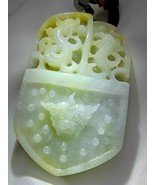 Icy Ice White &amp; Yellow Natural Burma Jadeite Jade Dragon Pendant # 335 c... - $22,409.06 MXN