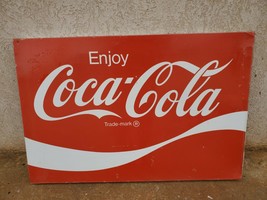  Vintage Enjoy Coca Cola Coke Metal Box Soda Sign A - £245.05 GBP