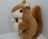 Steven Smith plush squirrel small sitting beanbag stuffed animal brown t... - $10.39
