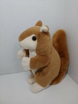 Steven Smith plush squirrel small sitting beanbag stuffed animal brown tan cream - $10.39