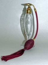 Very Unique Antique/Vintage Art Nouveau Etched Clear Glass Atomizer - £51.95 GBP
