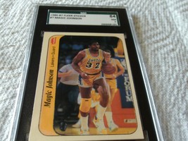 Authenticity Guarantee 1986 Magic Johnson Fleer Sticker #7 Lakers ... - £240.47 GBP