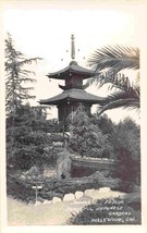 Pagoda Japanese Gardens Hollywood California 1950s RPPC Real Photo postcard - £6.18 GBP
