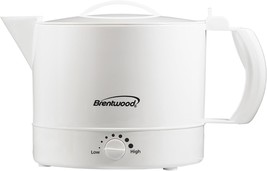 Brentwood KT-32W 32oz Electric Kettle Hot Pot, White, Safer than a Stove Top - £17.69 GBP