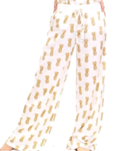 The Royal Standard Pineapple Print Pajama Pants Size M Drawstring Stretc... - $14.20