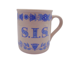 SIS Simply Incredible Sister Coffee Tea Cup Mug Vintage Hallmark White Blue Gift - £7.76 GBP