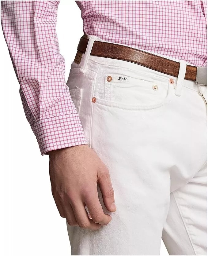 Polo Ralph Lauren Jeans Men's 40x32 Deckwash White Varick Slim Str Garment-Dyed Item image 2